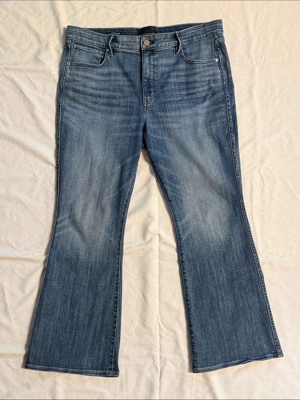 White House Black Market Women's Blue Flare Jeans